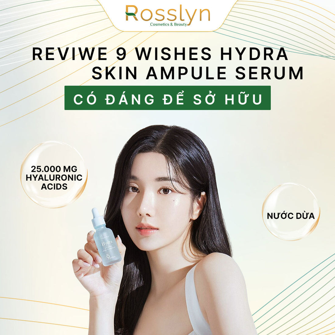 review Tinh Chất Cấp Ẩm Chuyên Sâu 9 Wishes Hydra Skin Ampule Serum 25ml
