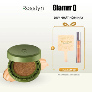 Phấn nước trang điểm GLAMRR Q VEGAN SUPER GLOW CUSHION 15g - Rosslyn