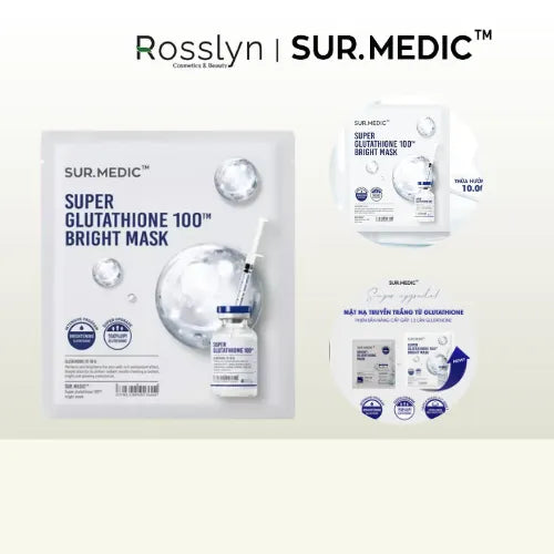 mt n super glutathione 100 bright mask Dng Trng Da Chuyn Su Sur.Medic 30ml helping to bring your skin to the next level .