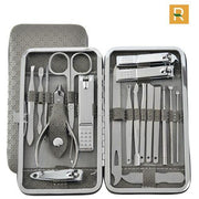 Màu Ghi Bộ Cắt Móng Tay 19 Món Bằng Thép Không Gỉ Cao Cấp Của Rosslyn