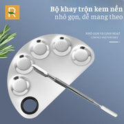 Tính Tiện Dụng Của Bộ Khay Trộn Kem Nền Làm Từ Bằng Thép Không Gỉ Hình Bán Nguyệt Chuyên Dụng