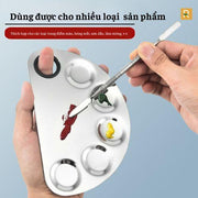 Tính Đa Dụng Bộ Khay Trộn Kem Nền Làm Từ Bằng Thép Không Gỉ Hình Bán Nguyệt Chuyên Dụng