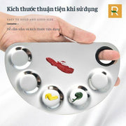 Ưu Điểm Của Bộ Khay Trộn Kem Nền Làm Từ Bằng Thép Không Gỉ Hình Bán Nguyệt Chuyên Dụng