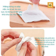 Chất Lượng Bông Tẩy Trang Cao Cấp 3 Lớp 100% Cotton Túi 220 Miếng Mềm Mịn