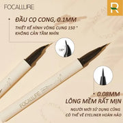 bút kẻ mắt Focallure có 2 thiết kế đầu cọ