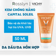 Kem Chống Nắng Không Nhờn Rít VICHY CAPITAL SOLEIL DRY TOUCH SPF50+ 50ml - VC000001 - Rosslyn - Rosslyn-vn