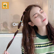 Mẫu Set 100 Dây Chun Buộc Tóc Trơn Nhiều Màu Co Giãn Tốt Đựng Trong Túi Zip Tiện Lợi