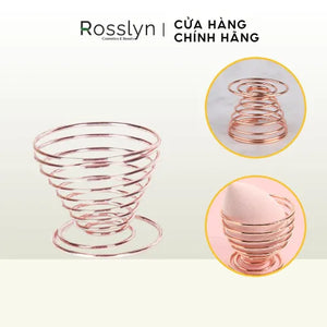 Giá Đỡ Mút Trứng Trang Điểm Dạng Xoắn Ốc Bằng Kim Loại Tiện Dụng Màu Vàng Hồng - DC17.2 - Rosslyn
