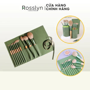 Bộ 10 Cọ Trang Điểm Chuyên Nghiệp, Đa Năng Kèm Túi Đựng Cọ Da - QT113 - Rosslyn