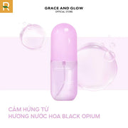 Xịt dưỡng tóc Grace & Glow Black Opium Silky Hair Mist Spray Soft and Silk hair with Golden Marula + Olive Oil 100ml - GG000012 - Rosslyn