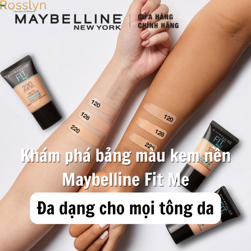 Khám phá bảng màu kem nền Maybelline Fit Me: Đa dạng cho mọi tông da