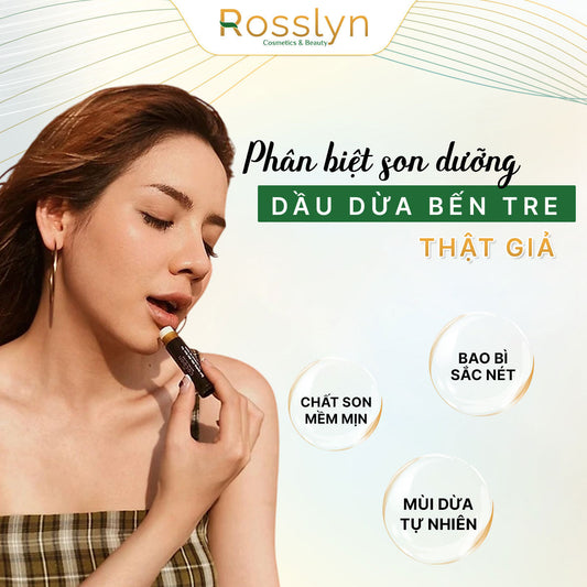 Phân biệt son dưỡng dầu dừa Bến Tre thật giả Info