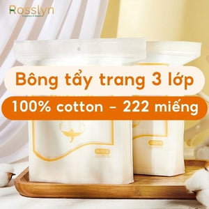 Review bông tẩy trang 3 Lớp 100% Cotton Túi 222 Miếng Mềm Mịn