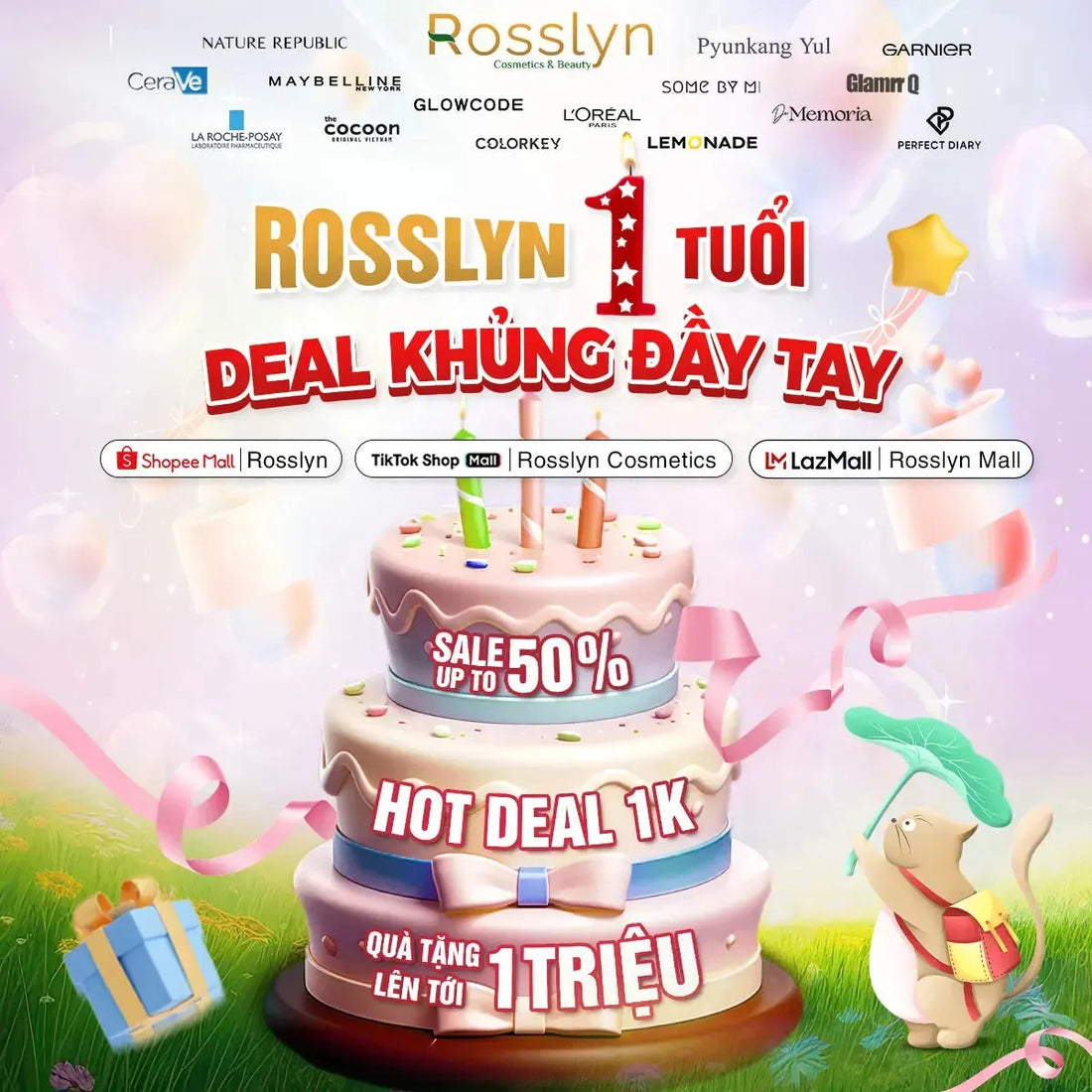 Sinh Nhật Rosslyn 1 Tuổi - Deal khủng đầy tay!!!