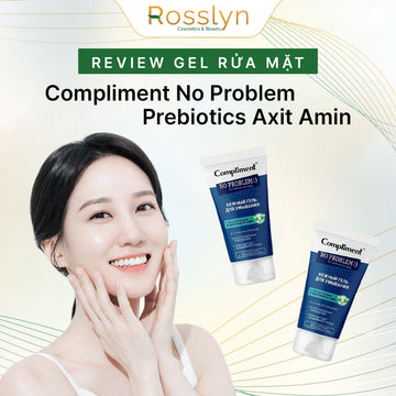 Đánh giá Gel rửa mặt Compliment No Problem Prebiotics Axit Amin