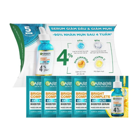 (HÀNG KM) Set 3 gói Tinh chất Garnier giảm mụn, giảm thâm 1.5ml - KM000228