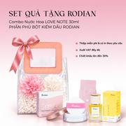 [Set quà tặng túi trong suốt] Combo 2 sản phẩm Phấn Phủ Bột Rodian Smooth Feathery Powder và nước hoa Love Note 30ml nhà Rodian