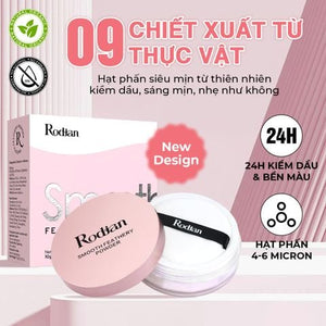 PHẤN PHỦ BỘT KIỀM DẦU RODIAN MỊN LÌ TỰ NHIÊN, LÀNH TÍNH TỪ 09 LOẠI THỰC VẬT - RD000010