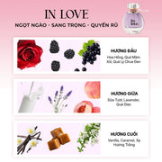 [Set quà tặng túi trong suốt] Nước Hoa In Love 50ml