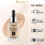 Kem nền Catrice HD Liquid Coverage Foundation 30ml - Rosslyn