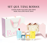 [Set quà tặng tình yêu] Combo 02 chai Nước hoa nữ Rodian Love Note, Soft Day dung tích 30ml