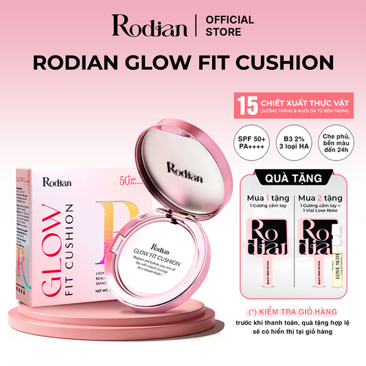 PHẤN NƯỚC RODIAN GLOW FIT CUSHION CHE PHỦ HOÀN HẢO, MỎNG NHẸ VÀ CHỐNG NẮNG SPF50+/PA++++