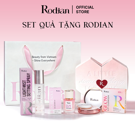 [SET QUÀ TẶNG TÌNH YÊU] Combo Phấn Nước Rodian Glow Fit R01, Xịt Khóa Nền RODIAN LIGHT - MIST SETTING SPRAY Soft matte loại 80ml và Nước Hoa Rodian Pure Soul 30ml