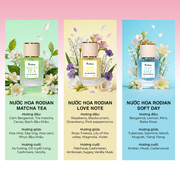 [SET QUÀ TẶNG TRÁI TIM] Combo 3 chai nước hoa Love Note, Soft Day, Matcha Tea dung tích 30ml