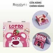 Gương Trang Điểm Mini Gấp Gọn Họa Tiết Gấu Dâu Hình Vuông Cute - QT122 - Rosslyn
