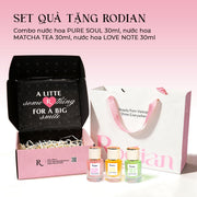 [Set quà tặng Doanh Nghiệp] Combo 3 chai nước hoa Pure Soul, Love Note, Matcha Tea dung tích 30ml nhà Rodian