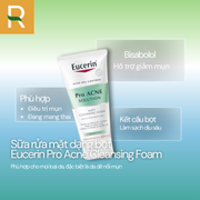 Sữa rửa mặt dạng bọt sạch sâu cho da nhờn Eucerin Pro Acne Cleansing Foam 50g - EU0000014 - Rosslyn