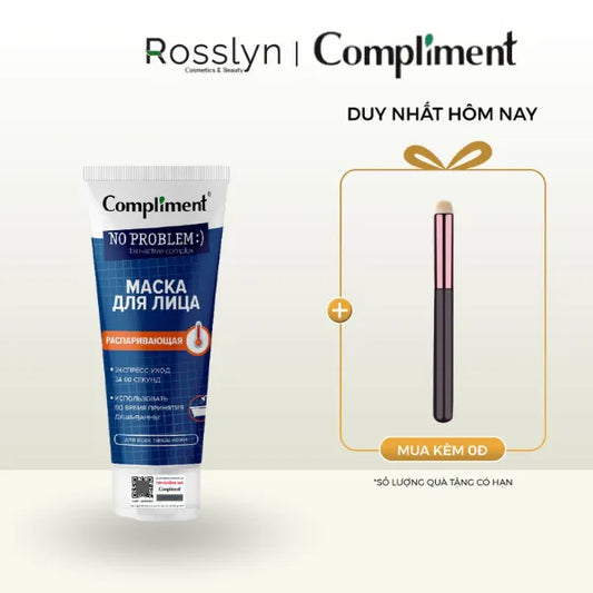 Mặt nạ đất sét Compliment No Problem Steaming Face Mask làm sạch sâu, giảm mụn đầu đen, thu nhỏ lỗ chân lông 80ml - CP000008 - Rosslyn