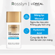 Kem Chống Nắng Dưỡng Ẩm L'Oreal Paris UV Defender Moist & Fresh SPF50+ 50ml - LP000008 - Rosslyn - Rosslyn-vn