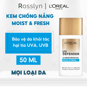 Kem Chống Nắng Dưỡng Ẩm L'Oreal Paris UV Defender Moist & Fresh SPF50+ 50ml - LP000008 - Rosslyn - Rosslyn-vn