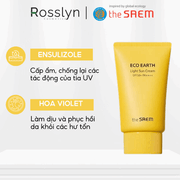 Kem Chống Nắng The SAEM SPF50+ /PA++++ Eco Earth Pink Sun Cream 50g - Rosslyn - Rosslyn-vn