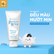 Sữa rửa mặt đều màu mướt mịn SENKA PERFECT WHIP WHITE CLAY 120G - SE000007 - Rosslyn