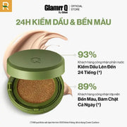 Phấn nước trang điểm GLAMRR Q VEGAN SUPER COVER CUSHION 15g - Rosslyn