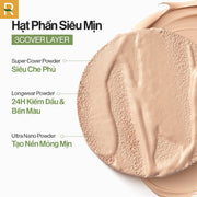 Phấn nước trang điểm GLAMRR Q VEGAN SUPER COVER CUSHION 15g - Rosslyn