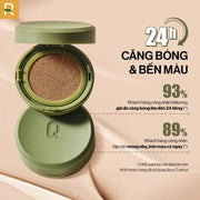 Phấn nước trang điểm GLAMRR Q VEGAN SUPER GLOW CUSHION 15g - Rosslyn