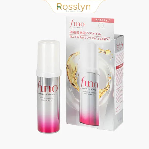 Thiết kế chai dầu dưỡng tóc Fino Premium Touch Airy Smooth 70ml màu xanh