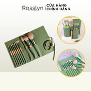 Bộ 10 Cọ Trang Điểm Chuyên Nghiệp, Đa Năng Kèm Túi Đựng Cọ Da - QT113 - Rosslyn