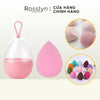 Mút trang điểm hình giọt nước kèm hộp nhựa màu hồng-QT161-Rosslyn