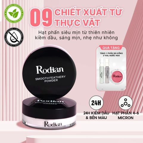 PHẤN PHỦ KIỀM DẦU RODIAN MỊN LÌ TỰ NHIÊN, LÀNH TÍNH TỪ 09 LOẠI THỰC VẬT - RD000010