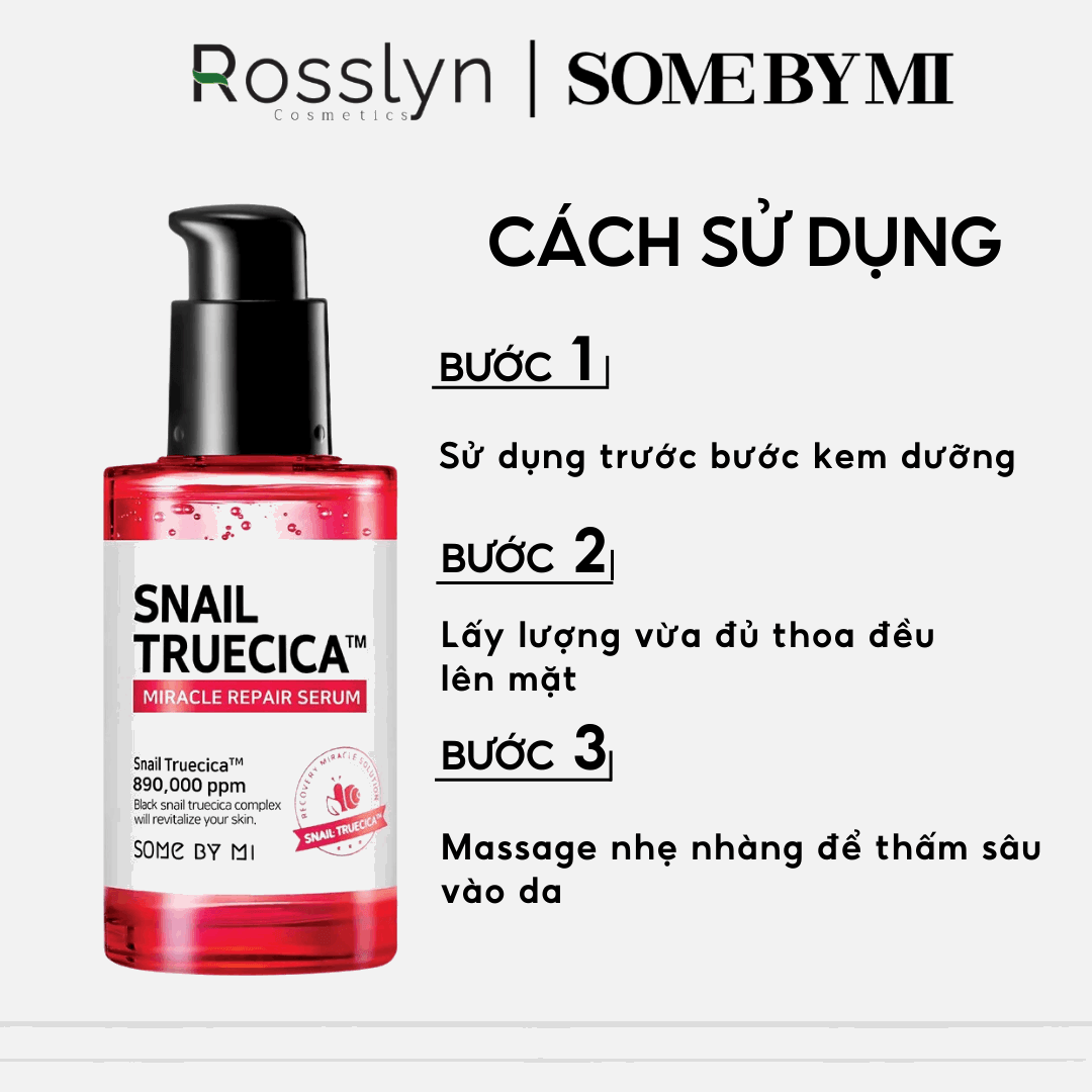 Các bước thoa serum Some By Mi Snail Truecica lên da