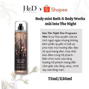 Body Mist Bath & Body Works mùi Into The Night